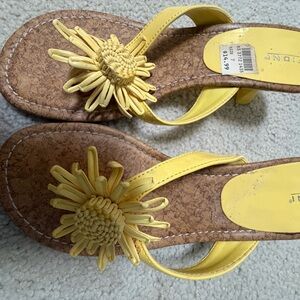FIONI Yellow Cork Sandals
